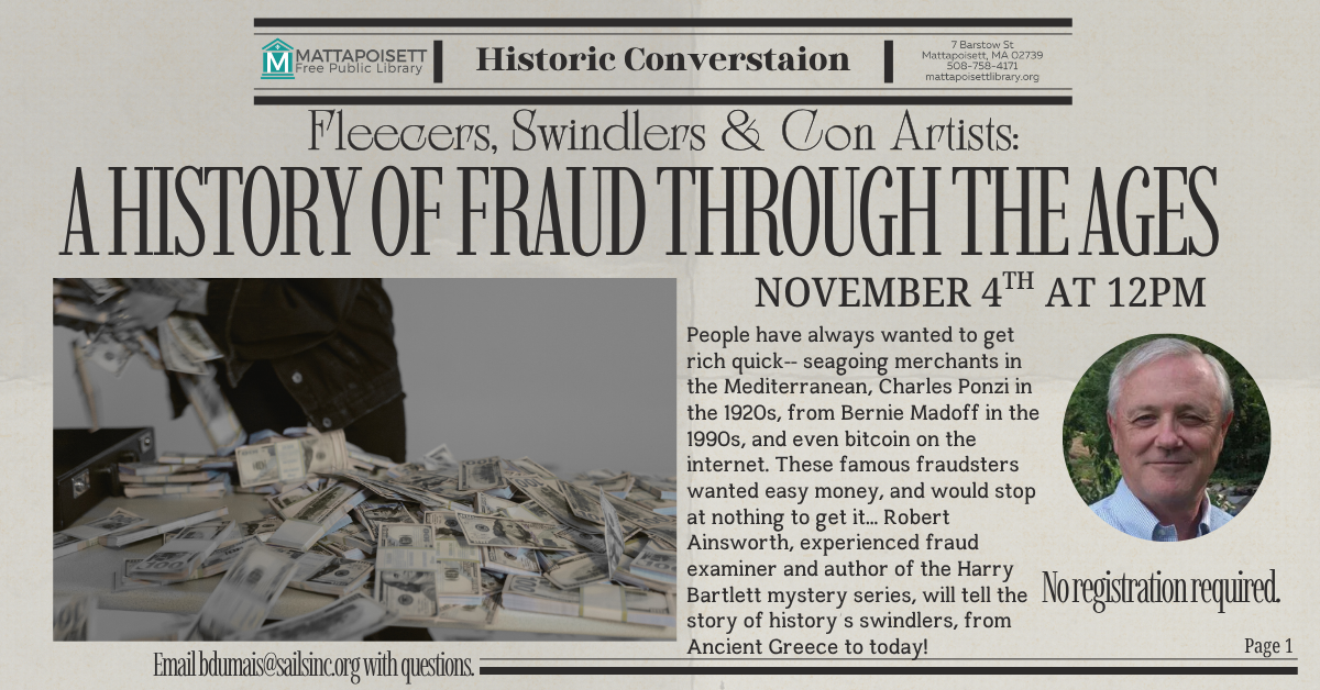 A history of fraud through the ages event on November 4th
